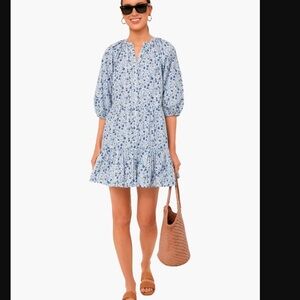 Apiece Apart Sweet Blue Mini Mitte Dress | L